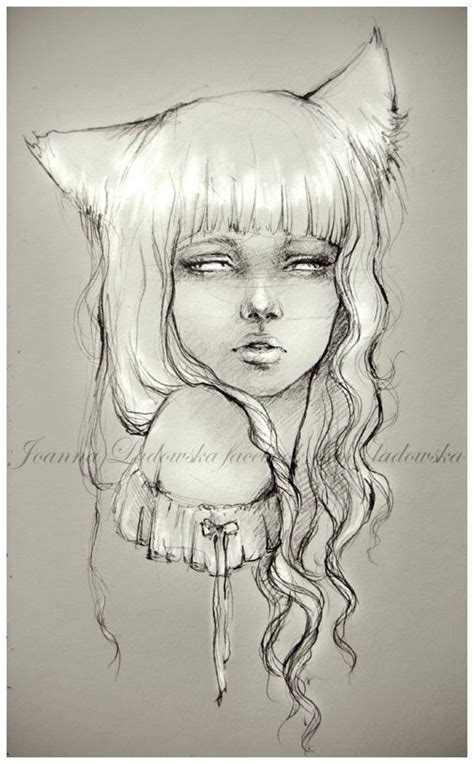 Fox Girl By Ladowska On Deviantart I Love This Drawling It Looks To