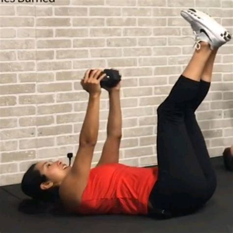 Dumbbell Toe Touch Crunches Exercise How To Workout Trainer By Skimble
