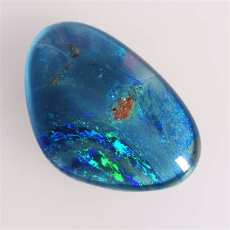 Triplet Blue Fire Opal Gemstone Loose Precious Stone Flashy Etsy
