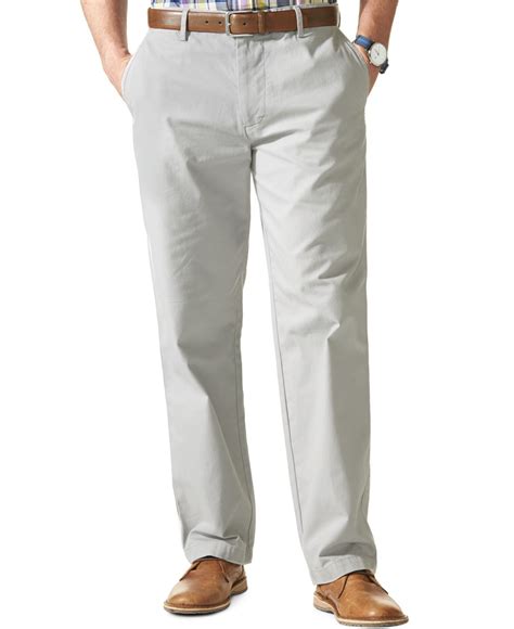 Dockers D3 Classic Fit Field Khaki Flat Front Pants In Gray For Men Lyst