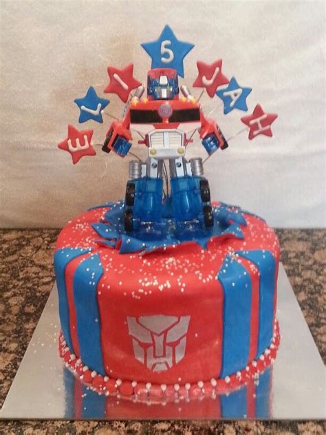 Optimus Prime Birthday Cake By Gtbiscuit Ballerina Cakes Birthday