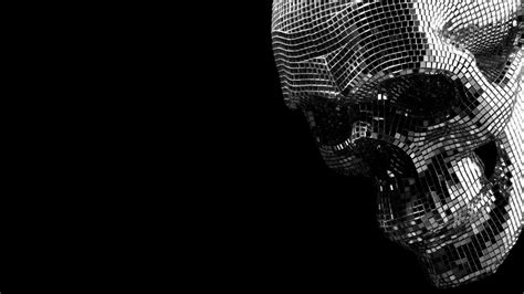 White skull illustration, white human skull, black, white, black background, monochrome, skull, hd wallpaper. Skull HD Wallpaper | Background Image | 1920x1080 | ID ...