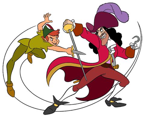 Peter Pan And Captain Hook Clipart Disney Clipart Galore Disney