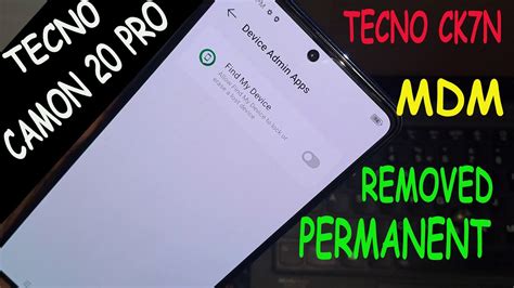 Tecno CK7N How To Remove MDM Permanent On Tecno Camon 20 Pro Step By