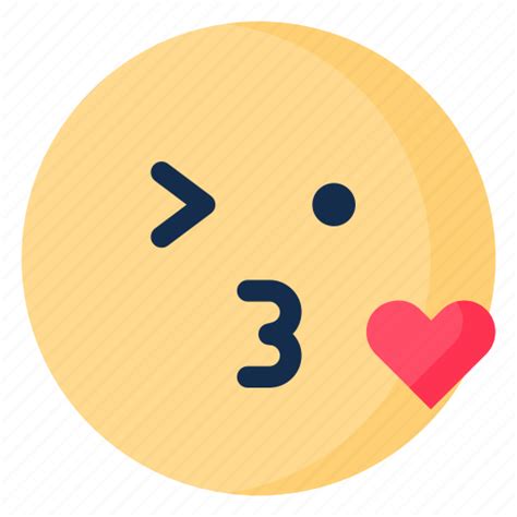 Emoji Emoticon Emotion Kiss Love Wink Icon