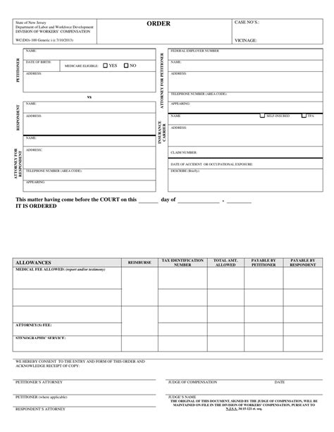 Form Wcdo 100 Download Fillable Pdf Or Fill Online Generic Order For