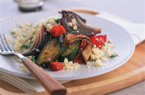 Carefully unwrap the hot cheesecloth strip. Roasted Vegetable Couscous | Dinner Recipes | GoodtoKnow ...
