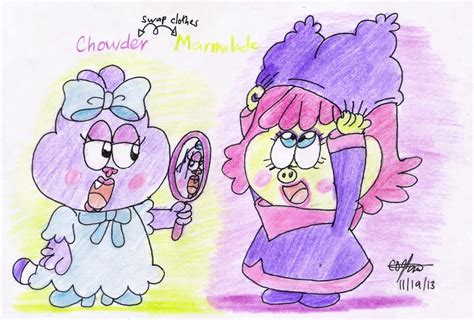 Clothing Swapping Chowder And Marmalade By Murumokirby360 On Deviantart