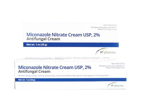 H2 Pharma Miconazole Nitrate Cream Usp 2 Antifungal Cream 1 Oz 28