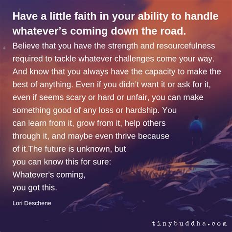 Have A Little Faith In Your Ability To Handle Whats Coming Tiny