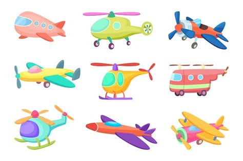 Aviones En Estilo De Dibujos Animados Varios Juguetes Para Niños