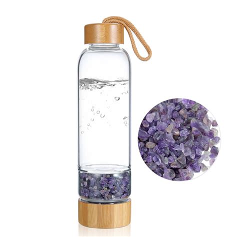 Buy Acbungji Healing Crystal Water Bottle Natural Gemstone Crystal Water Bottle Gravel Gemstone