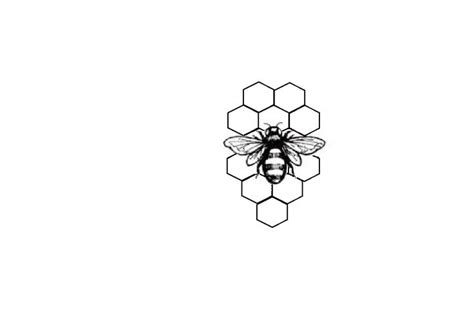 Bee And Honeycomb Bee Tattoo Hexagon Tattoo Honey Bee Tattoo