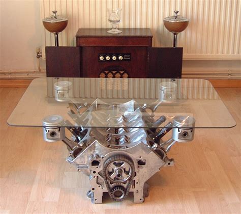 This would make a great addition to any mancave or garage waiting room. Scrapiture - Rover V8 Coffee Tables
