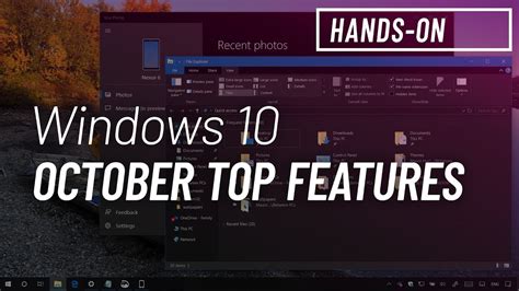 Windows 10 October 2018 Update Top 7 New Features Youtube