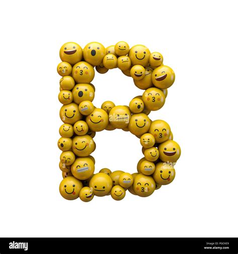 Letter B Emoji Character Font 3d Rendering Stock Photo Alamy