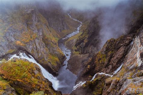 One Of The Most Popular Norwegian Waterfalls Called VÃ¸ringfossen