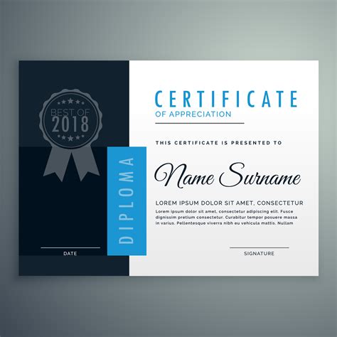 Stylish Modern Diploma Certificate Design Stock Vecto Vrogue Co