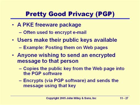 Pretty Good Privacy Pgp