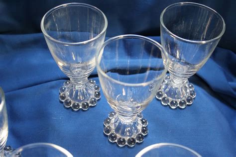 Vintage Candlewick Sherry Glasses Set Of 9 Etsy Candlewick