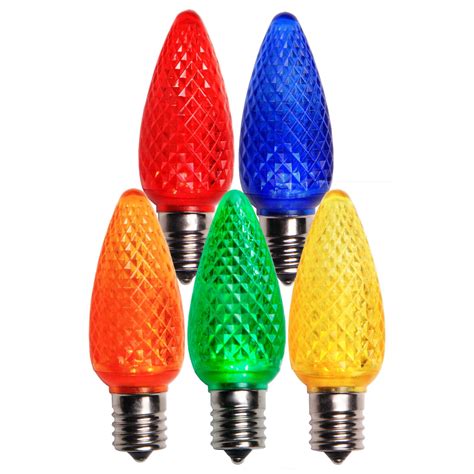 Holiday Lighting Outlet Led Faceted C9 Multi Replacement Christmas