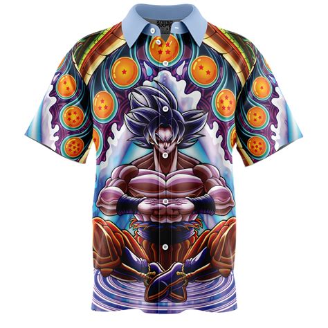 Trippy Ultra Instinct Goku Dragon Ball Super Short Sleeve Button Up