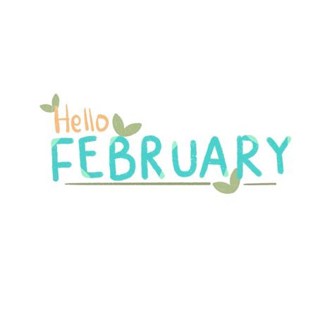 Hello February White Transparent Hello February 2022 February