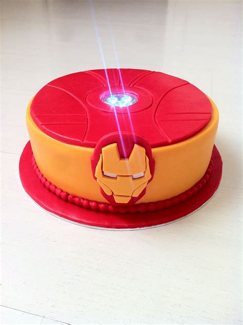 Iron man cake by betty002 on deviantart. Arc Reactor Iron man birthday cake / Gâteau d'anniversaire ...