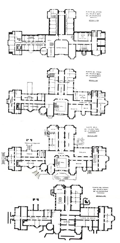 Floor Plans Of Palacio De La Magdalena Santander Spain