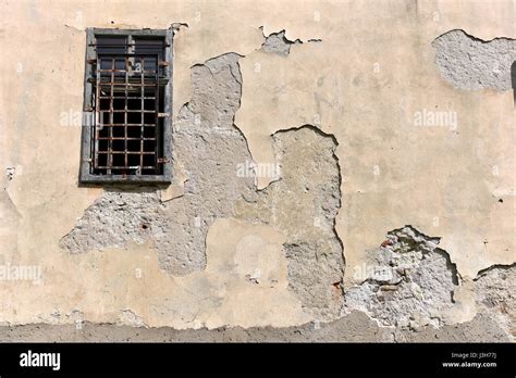 Old Abandoned Building Wall Texture With Locked Windows Stock Photo Alamy