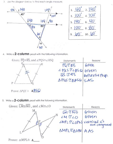 6.1 g i can use corresponding parts of congruent triangles (cpctc) to prove angles and segments are congruent. Unit 6 Triangle Congruency Test : Unit 5 Triangle ...