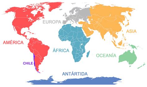Mapa Politico Del Mundo Con La Antartida Paises En Cuatro Colores Images