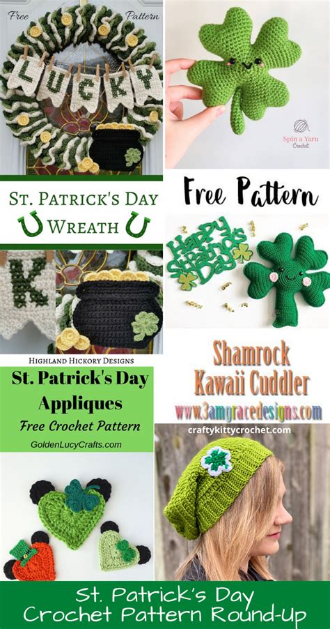 St. Patrick's Day Crochet Pattern Round-Up ~ Crafty Kitty Crochet