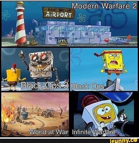 Call Of Duty Games Portrayed By Spongebob Meme By