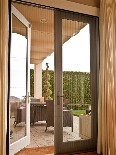Agm French Patio Door With Factory Installed Retractable Accordion