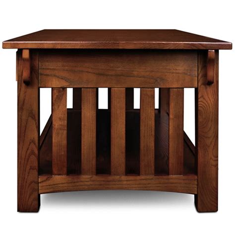 Linon brown mission scout table, espresso coffee. Leick Furniture Mission Coffee Table in Medium Oak - 8204
