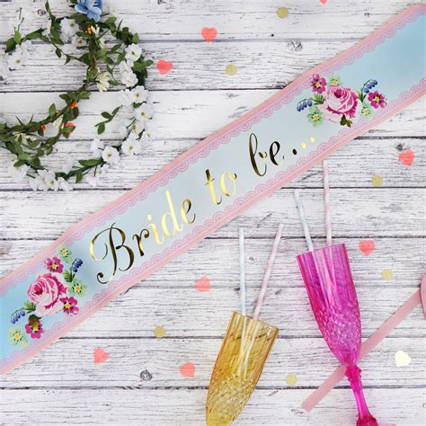 Hen Party Bride To Be Floral Sash By Postbox Party