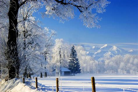 Nature House Winter Snow Sky Landscape White Beautiful Cool Nice Scenery Hd Wallpaper