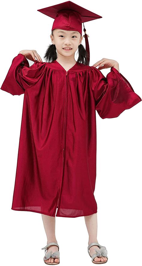 Graduationmall Shiny Kindergarten And Preschool Graduation Gown Maroon