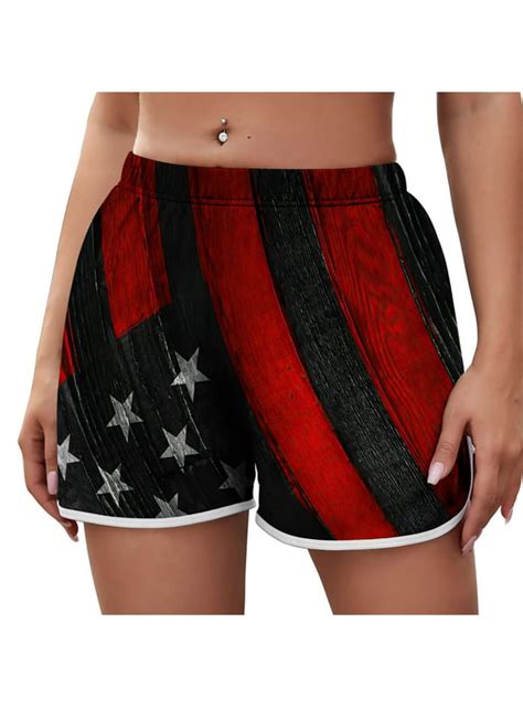 American Flag Shorts Women