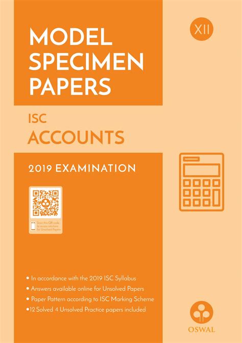 Model Specimen Papers For Accounts Isc Class For Examination