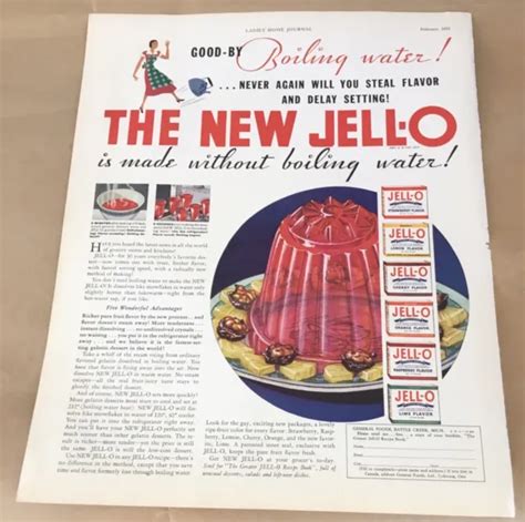Jell O Gelatin Print Ad 1933 Vintage 1930s Illustration Art Food Dessert Decor 650 Picclick