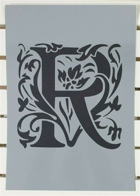 Beautiful Alphabet Letter R Stencil Mylar Plastic 190mic A4 Etsy