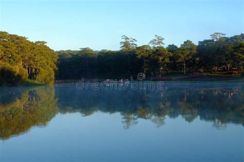 Quiet Peaceful Scenery Of Than Tho Lake Da Lat Stock Photo Image Of