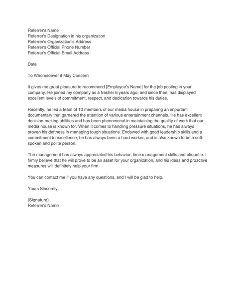 Letter Of Job Recommendation Database Letter Template Collection Images