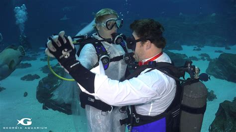 Couple Gets Married In Underwater Wedding Ceremony At Georgia Aquarium