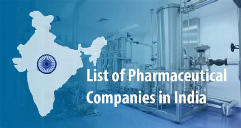 List Of Pharmaceutical Companies In India