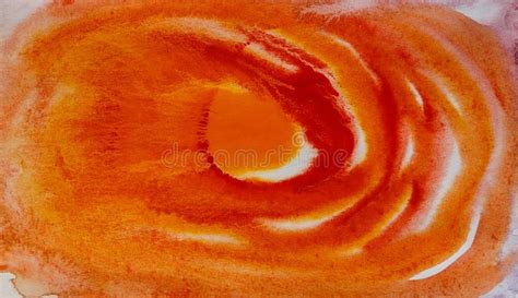 Red Orange Watercolor Abstraction Stock Illustration Illustration Of