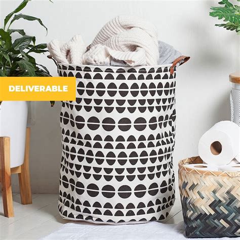 46 Off On Round Fabric Laundry Baskets 48cm