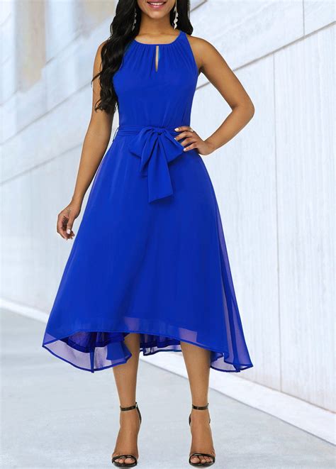 royal blue sleeveless keyhole neckline dress usd 31 81 royal blue dress summer